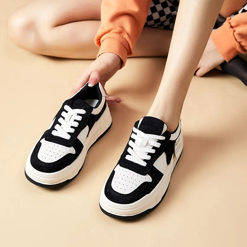 MALEMONKEY Platform Skateboard Shoes Height Increasing Low-Top 4.5cm Women's-19