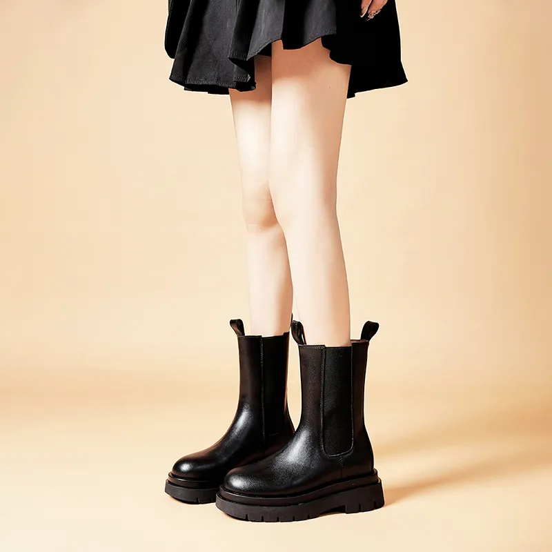 MALEMONKEY Chelsea Boots Women's Black-6