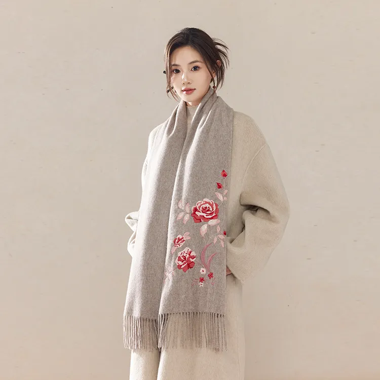 Fancet Studios Sheep Wool Knit Scarves Women's-44