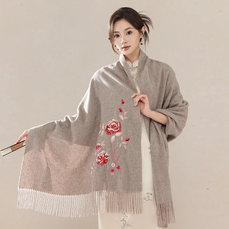Fancet Studios Sheep Wool Knit Scarves Women's-16