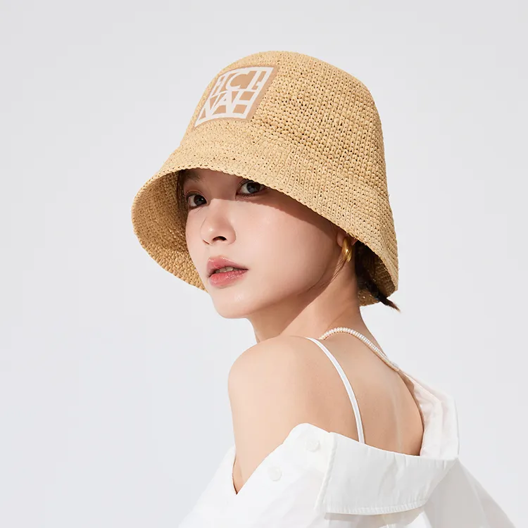 Fancet Studios Raffia Bucket Hats Women's-4