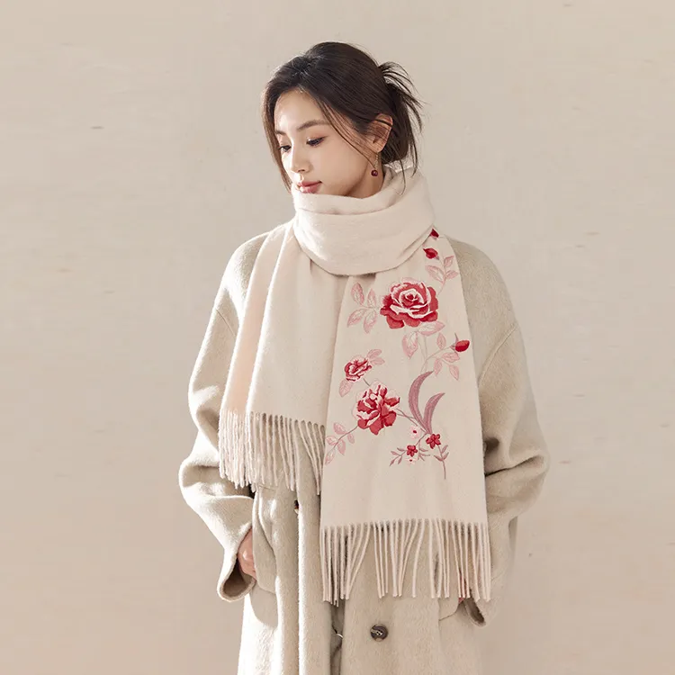 Fancet Studios Sheep Wool Knit Scarves Women's-36