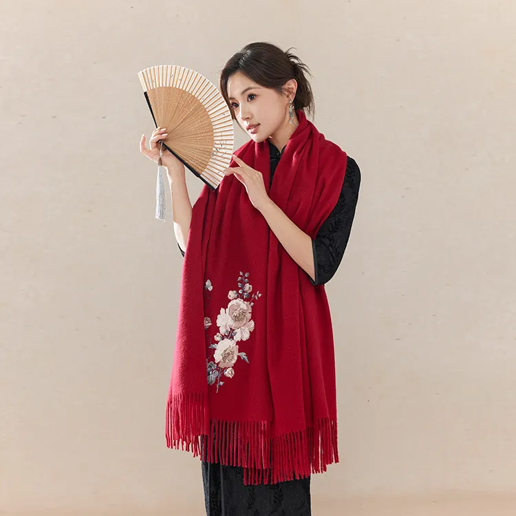 Fancet Studios 100% Sheep Wool Knit Scarves Women's-9