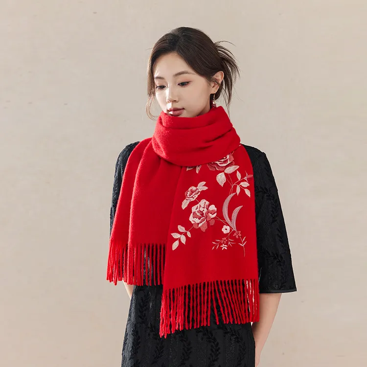 Fancet Studios Sheep Wool Knit Scarves Women's-46