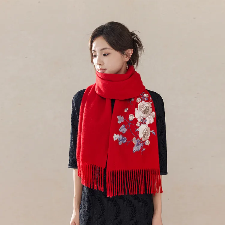 Fancet Studios 100% Sheep Wool Knit Scarves Women's-33