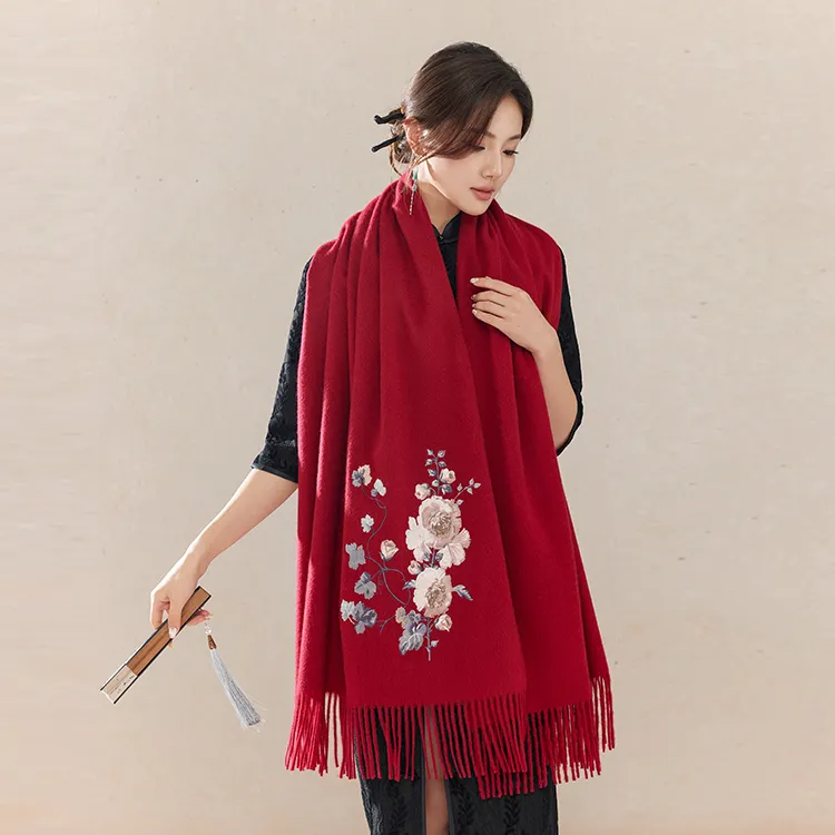 Fancet Studios 100% Sheep Wool Knit Scarves Women's-8
