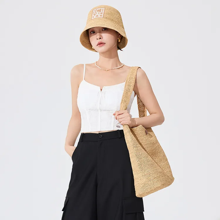 Fancet Studios Raffia Bucket Hats Women's-6