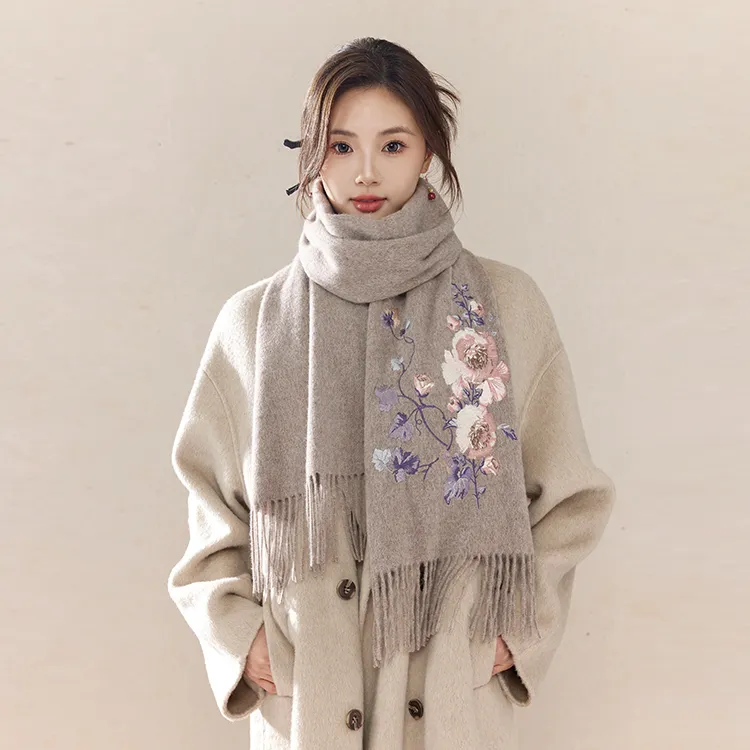 Fancet Studios 100% Sheep Wool Knit Scarves Women's-18