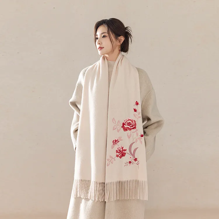 Fancet Studios Sheep Wool Knit Scarves Women's-14