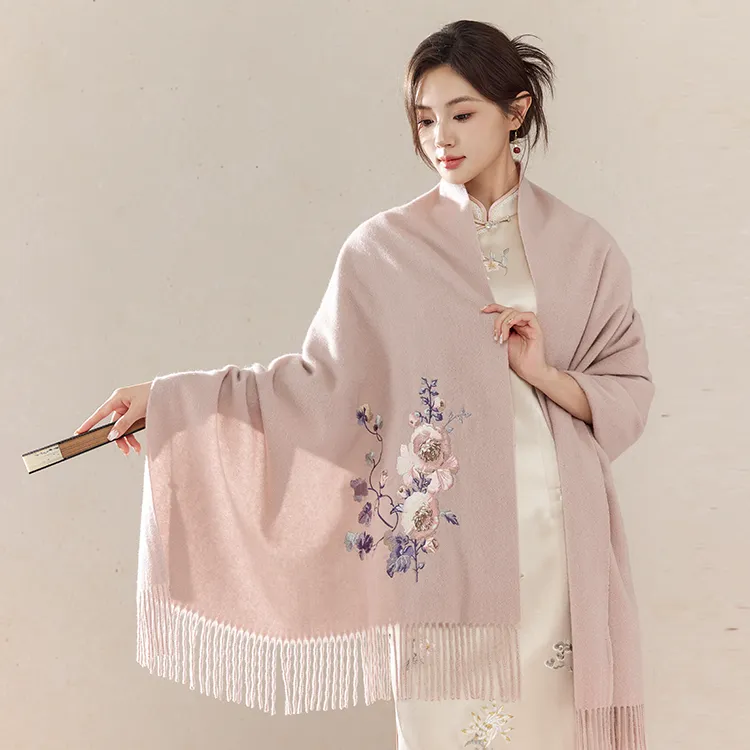 Fancet Studios 100% Sheep Wool Knit Scarves Women's-27