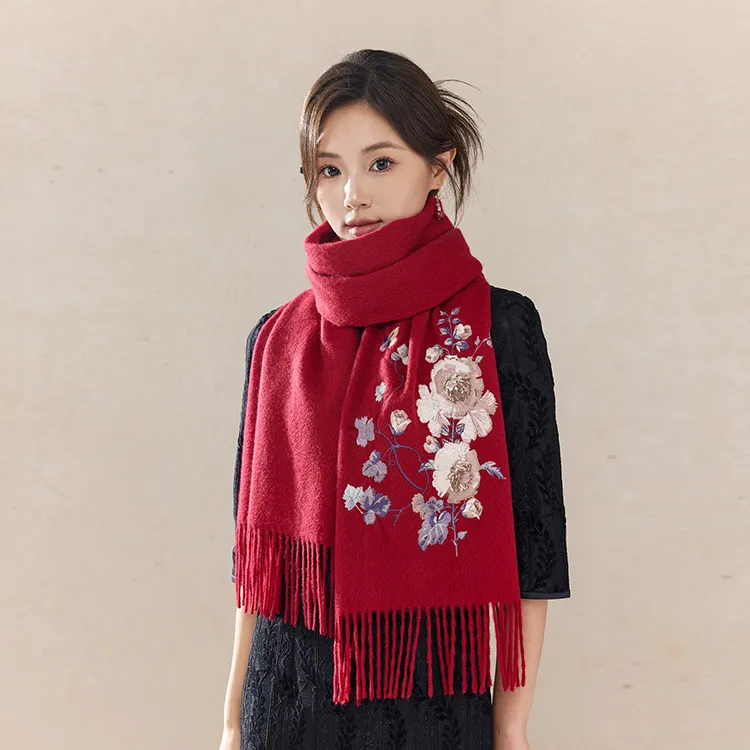 Fancet Studios 100% Sheep Wool Knit Scarves Women's-6