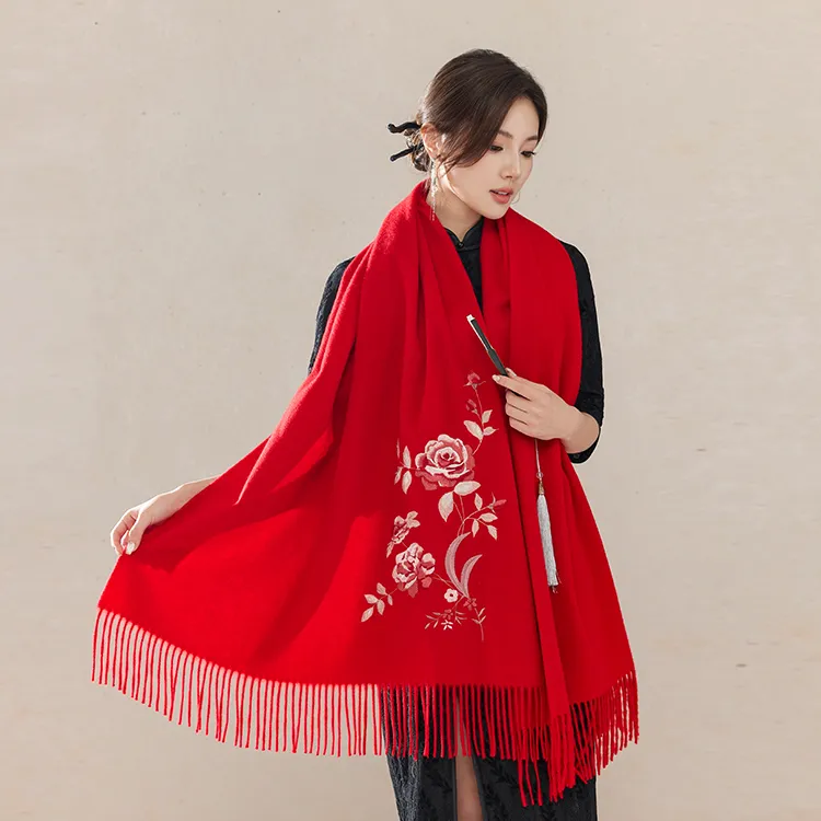 Fancet Studios Sheep Wool Knit Scarves Women's-23