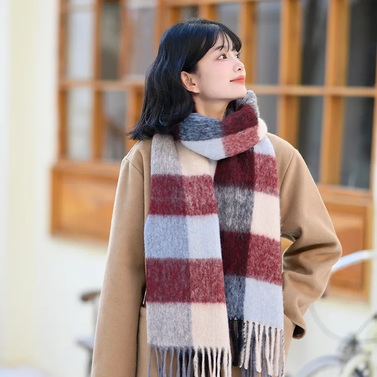 Fancet Studios Sheep Wool Knit Scarves Women's-26