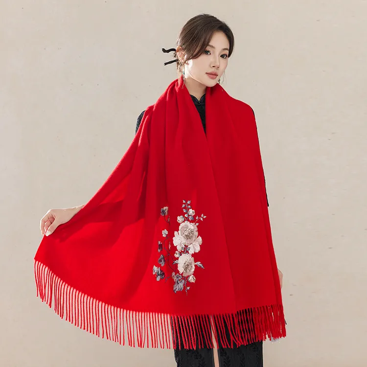 Fancet Studios 100% Sheep Wool Knit Scarves Women's-51
