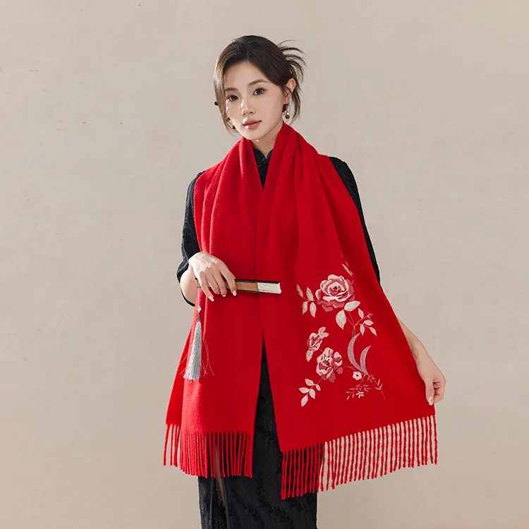 Fancet Studios Sheep Wool Knit Scarves Women's-48