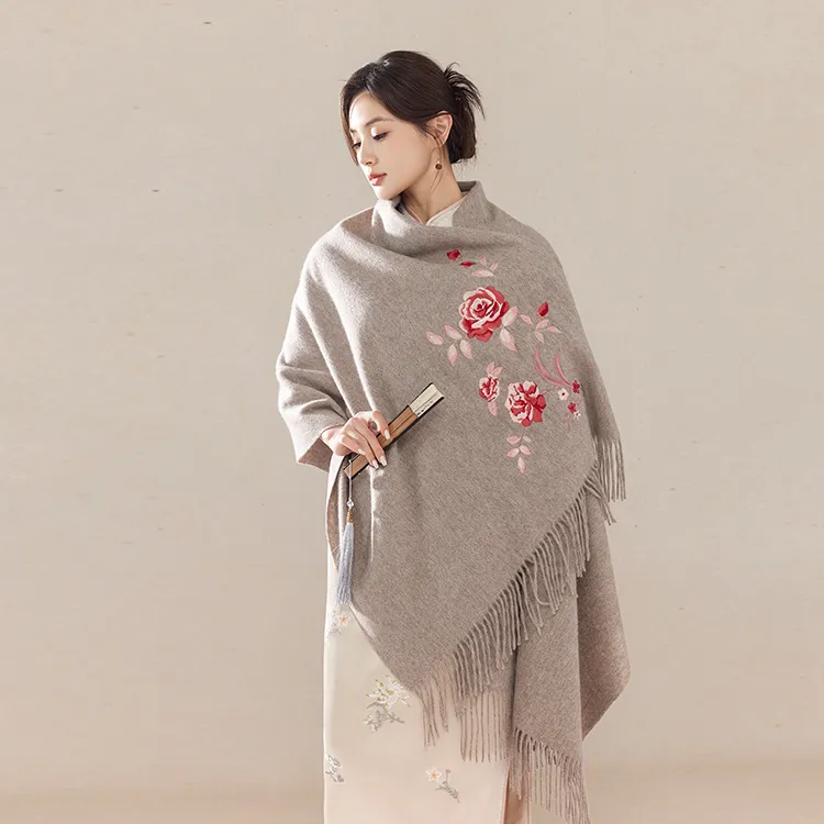 Fancet Studios Sheep Wool Knit Scarves Women's-18