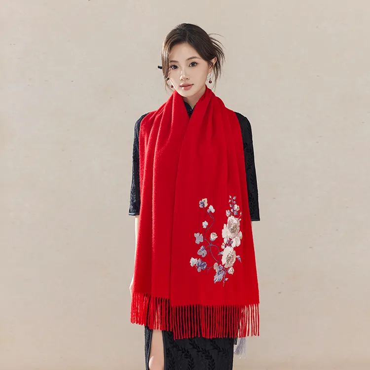 Fancet Studios 100% Sheep Wool Knit Scarves Women's-36