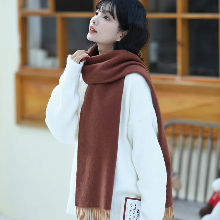 Fancet Studios 100% Sheep Wool Knit Scarves Women's-3