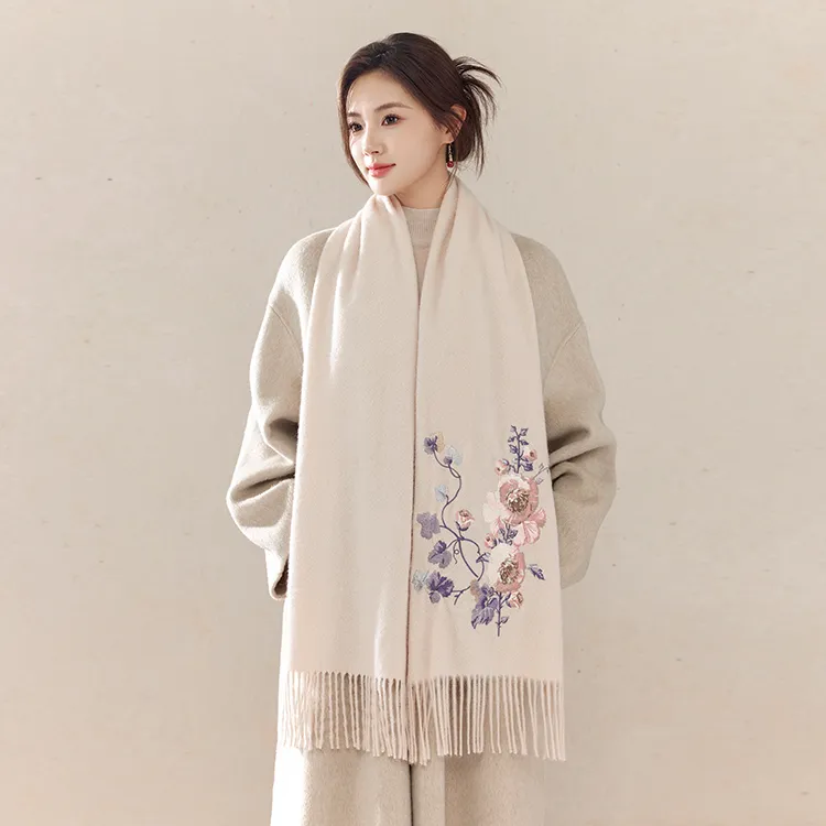 Fancet Studios 100% Sheep Wool Knit Scarves Women's-13