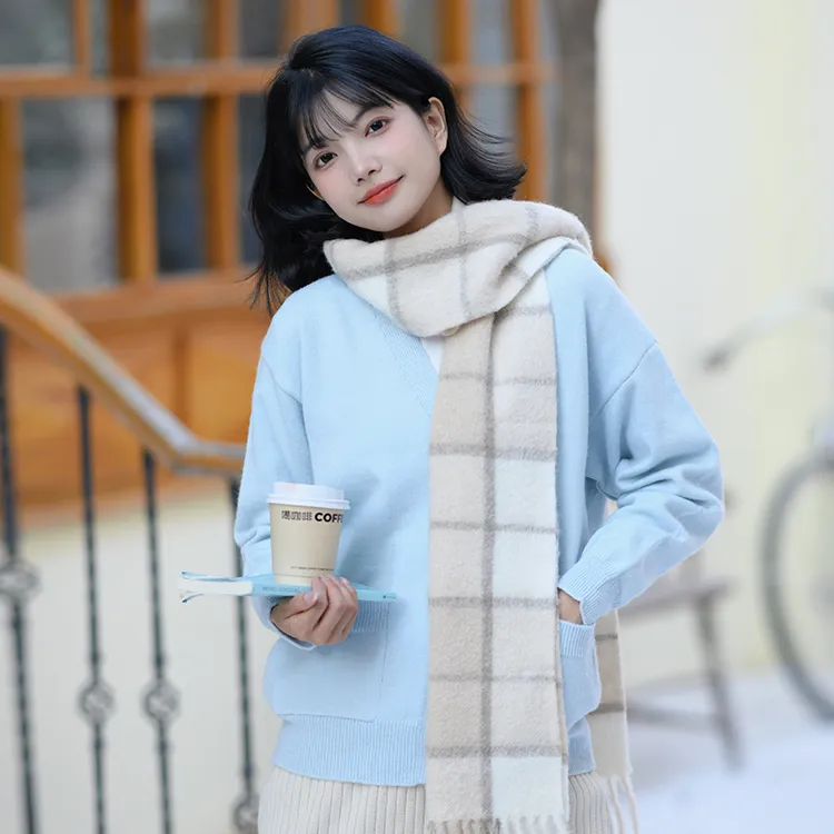 Fancet Studios Sheep Wool Knit Scarves Women's-6