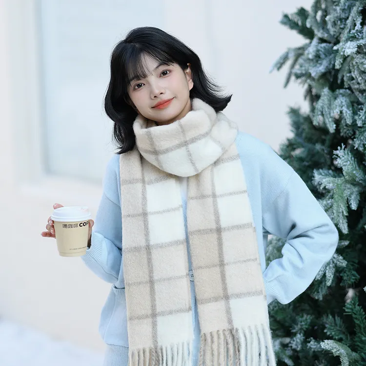 Fancet Studios Sheep Wool Knit Scarves Women's-7