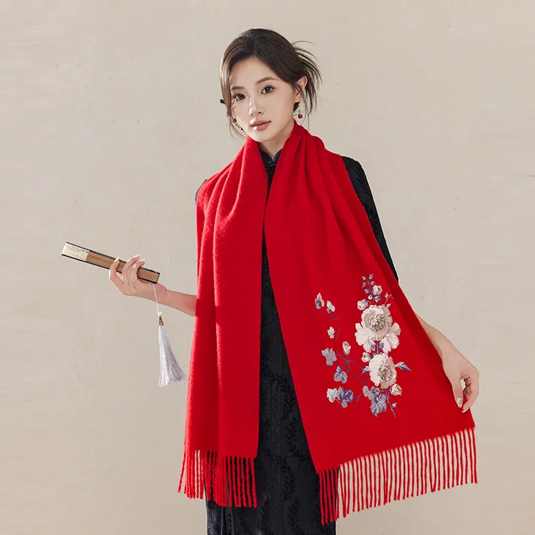 Fancet Studios 100% Sheep Wool Knit Scarves Women's-53