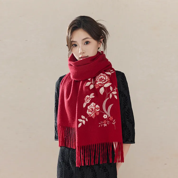 Fancet Studios Sheep Wool Knit Scarves Women's-31