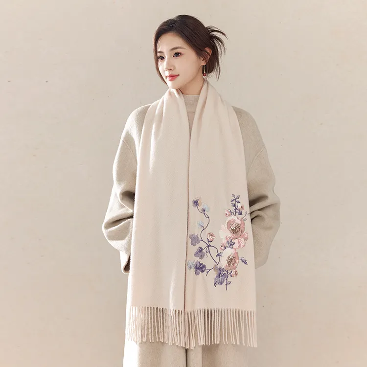 Fancet Studios 100% Sheep Wool Knit Scarves Women's-41