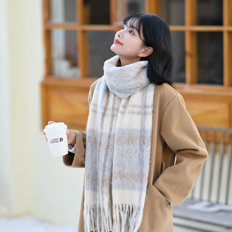 Fancet Studios Sheep Wool Knit Scarves Women's-20