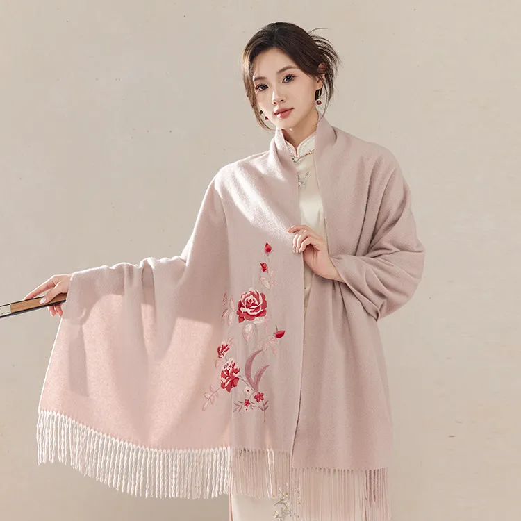 Fancet Studios Sheep Wool Knit Scarves Women's-2
