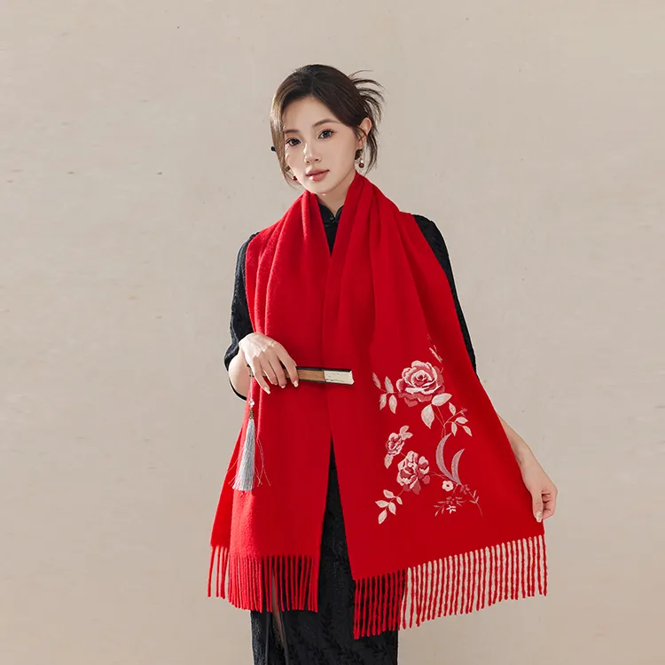 Fancet Studios Sheep Wool Knit Scarves Women's-24