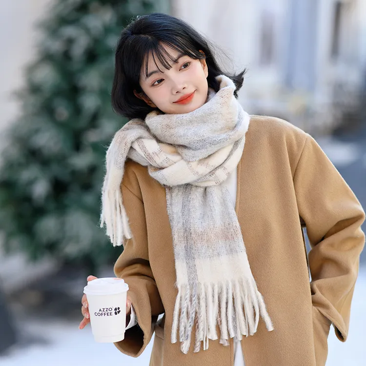 Fancet Studios Sheep Wool Knit Scarves Women's-18