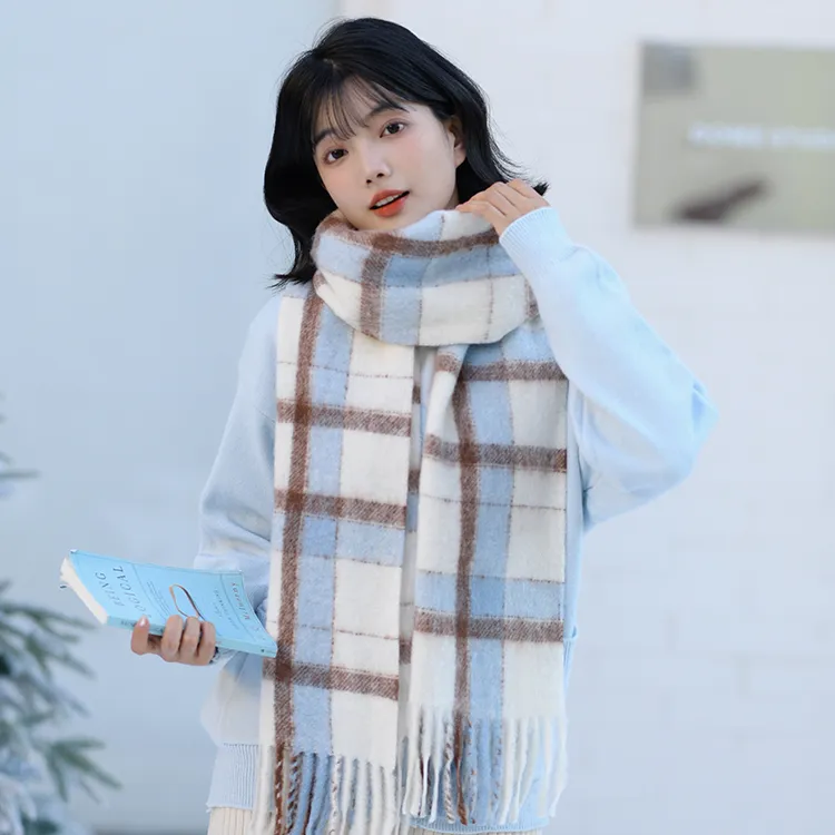 Fancet Studios Sheep Wool Knit Scarves Women's-22