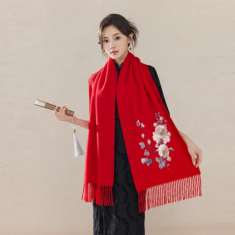 Fancet Studios 100% Sheep Wool Knit Scarves Women's-24