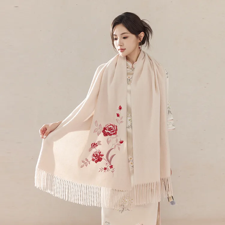 Fancet Studios Sheep Wool Knit Scarves Women's-12