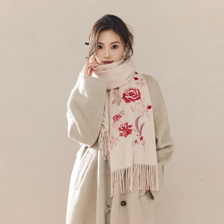 Fancet Studios Sheep Wool Knit Scarves Women's-37