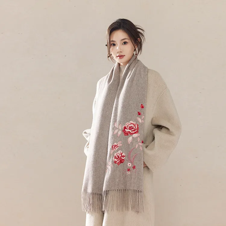 Fancet Studios Sheep Wool Knit Scarves Women's-19