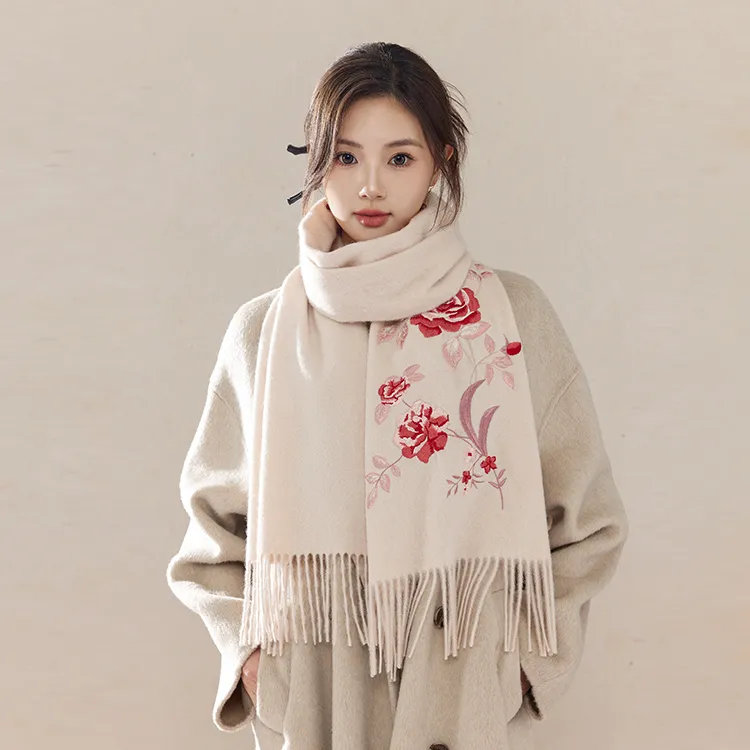 Fancet Studios Sheep Wool Knit Scarves Women's-35
