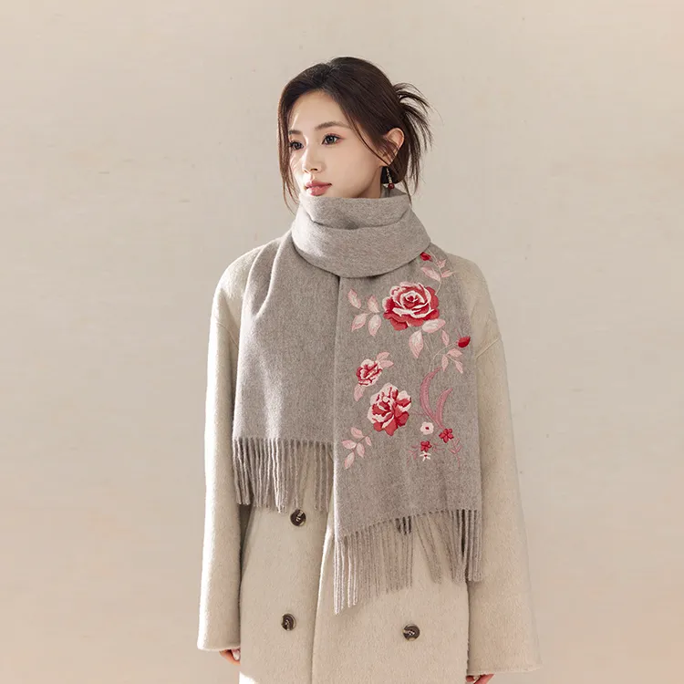 Fancet Studios Sheep Wool Knit Scarves Women's-43