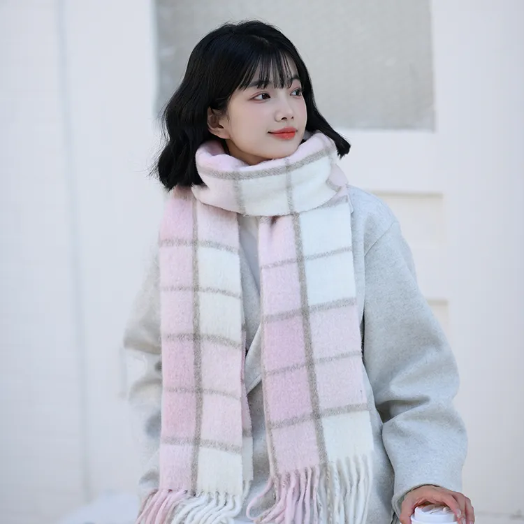 Fancet Studios Sheep Wool Knit Scarves Women's-10