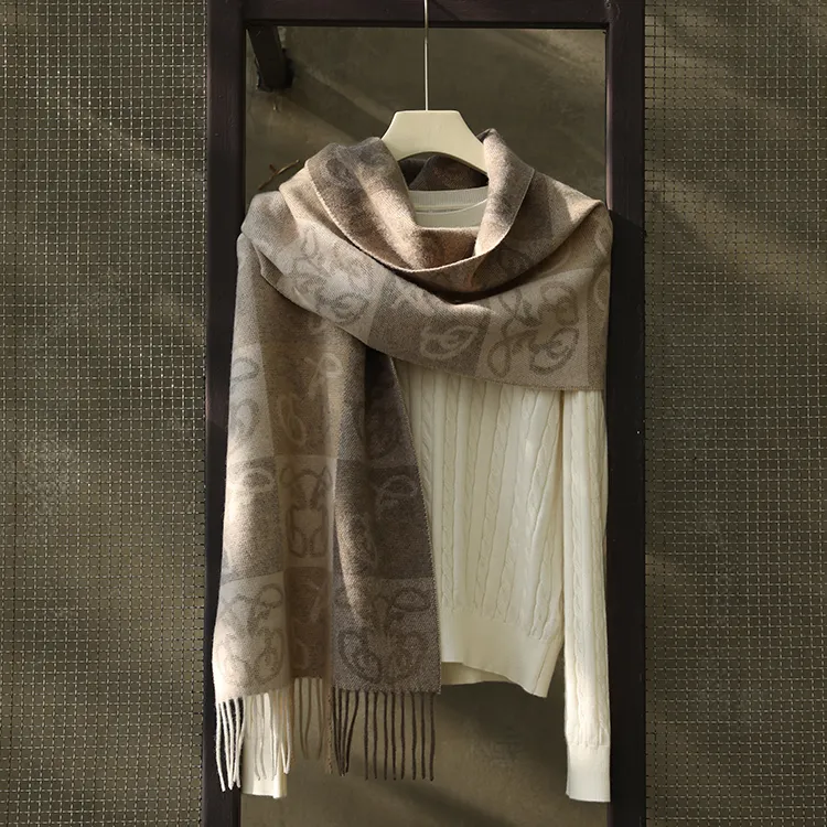 Fancet Studios Sheep Wool Knit Scarves Women's-2