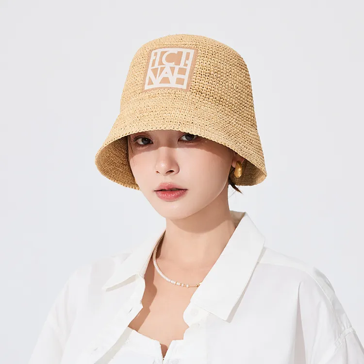 Fancet Studios Raffia Bucket Hats Women's-3
