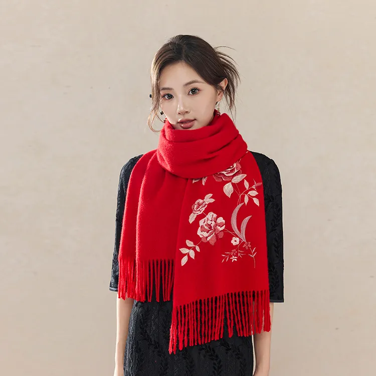 Fancet Studios Sheep Wool Knit Scarves Women's-47