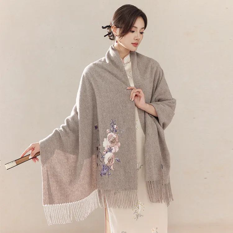 Fancet Studios 100% Sheep Wool Knit Scarves Women's-44