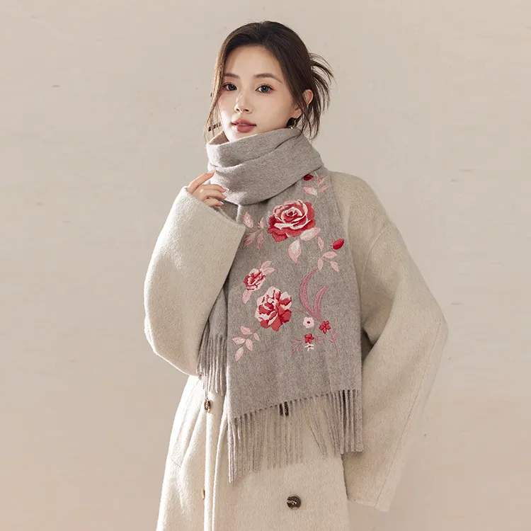 Fancet Studios Sheep Wool Knit Scarves Women's-42
