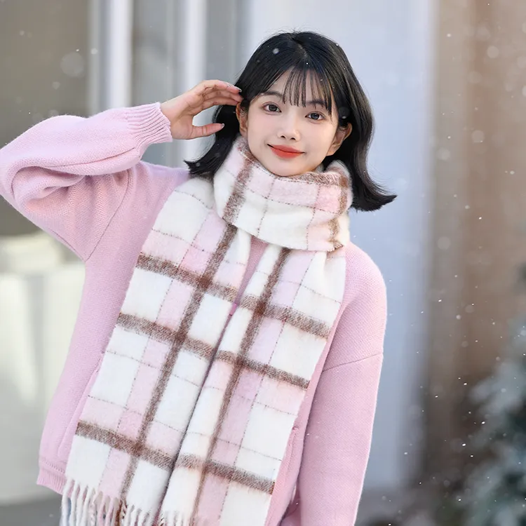 Fancet Studios Sheep Wool Knit Scarves Women's-16