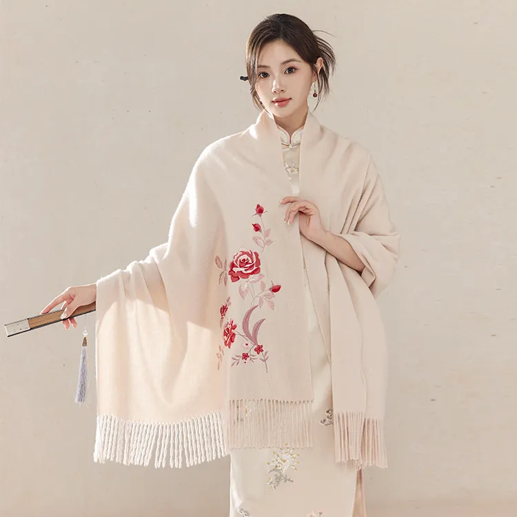 Fancet Studios Sheep Wool Knit Scarves Women's-11