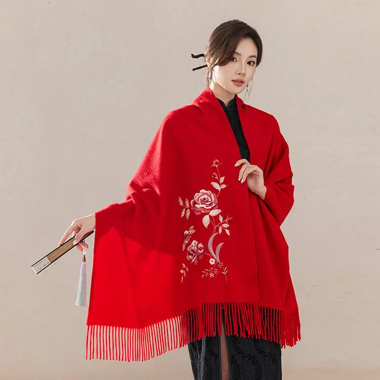 Fancet Studios Sheep Wool Knit Scarves Women's-22