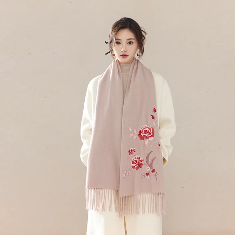 Fancet Studios Sheep Wool Knit Scarves Women's-3