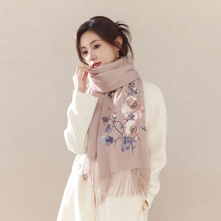 Fancet Studios 100% Sheep Wool Knit Scarves Women's-1